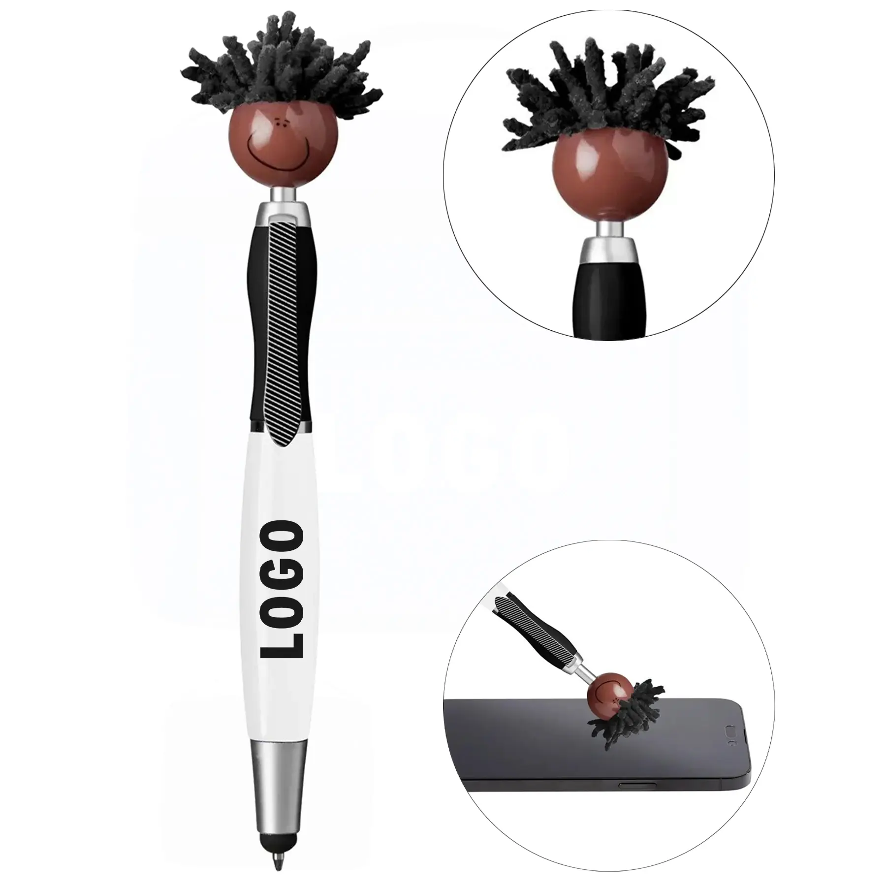 Multicultural MopTop Stylus Pen Screen Cleaner 2