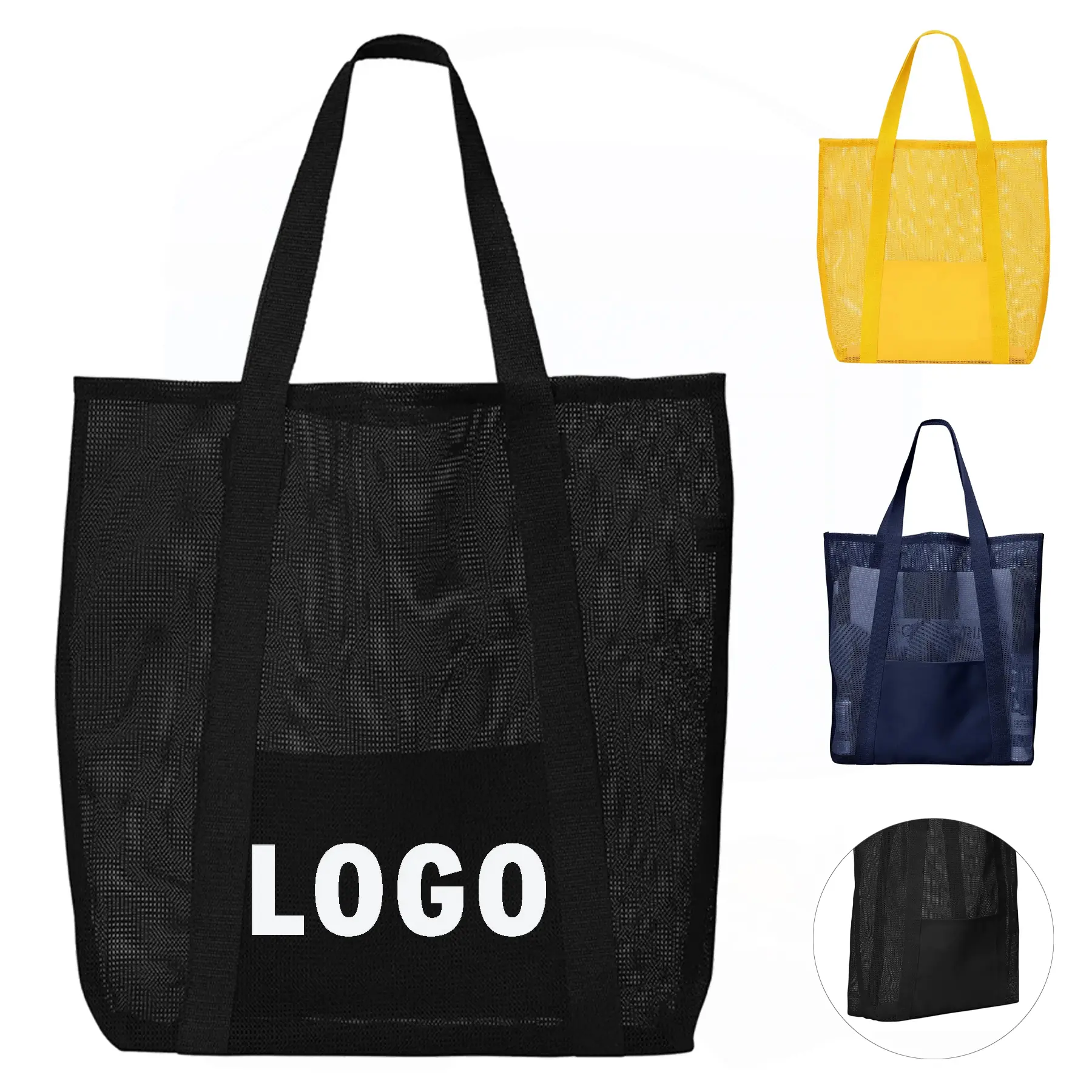 Sandproof Recycled Mesh Beach Tote Bag 2