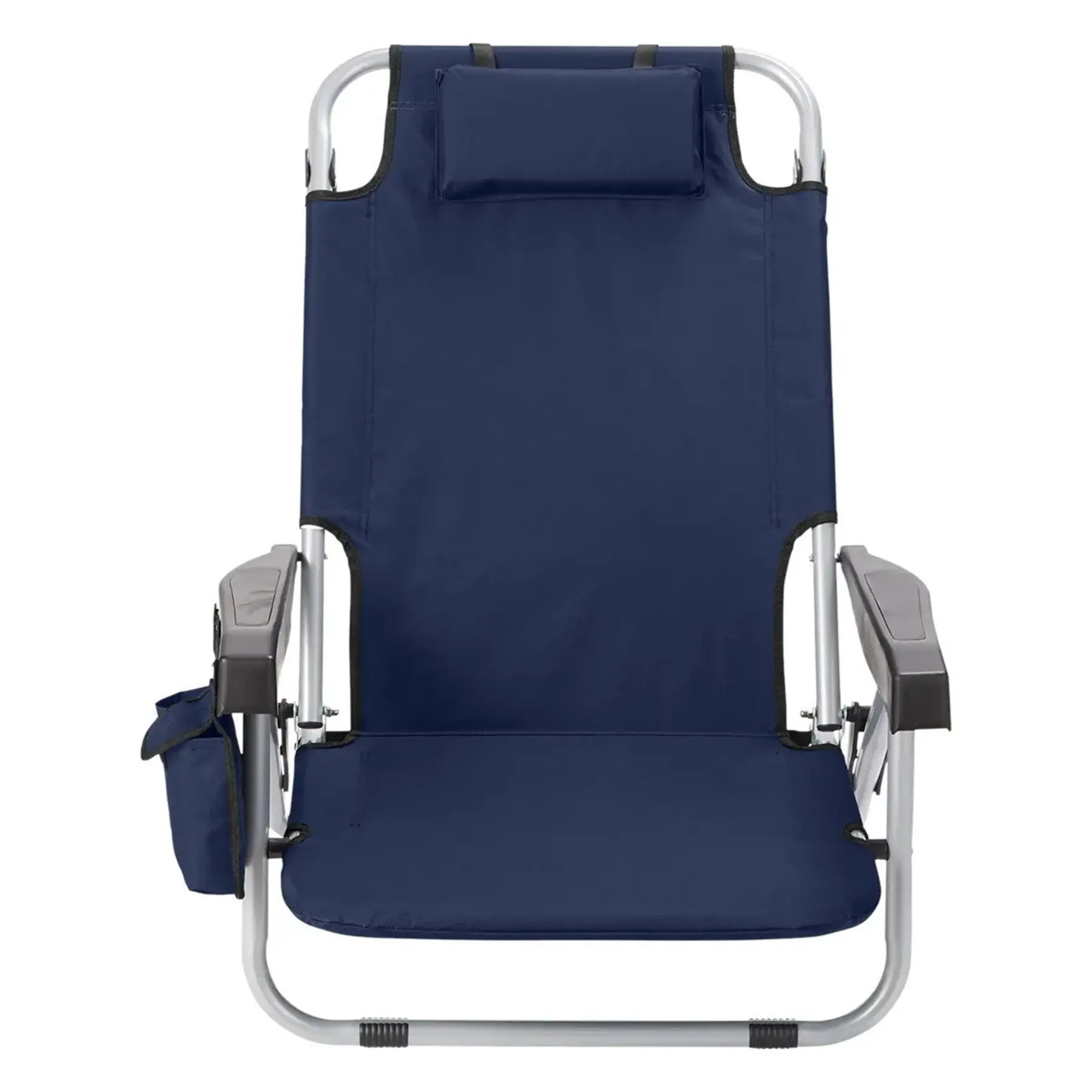 Folding Backpack Beach Chair with Cooler Pocket from Recycled Polyester