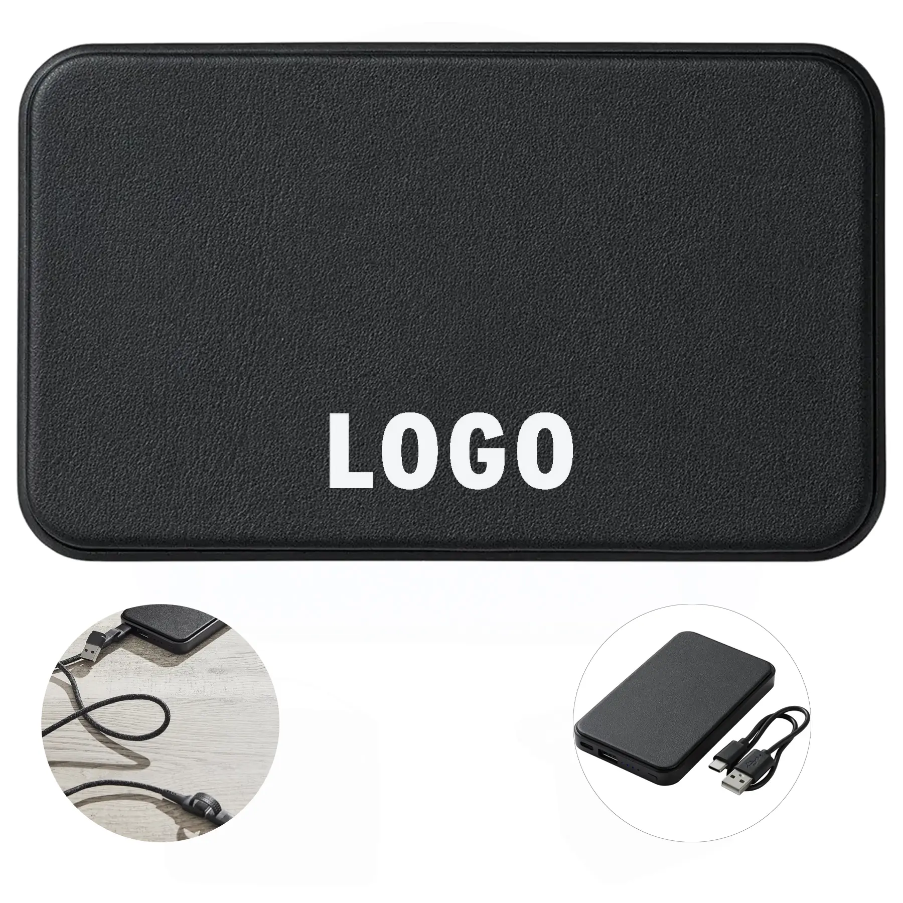 Premium Portable 5000mAh External Battery Pack with Soft Touch Leather Finish for Smartphones 2