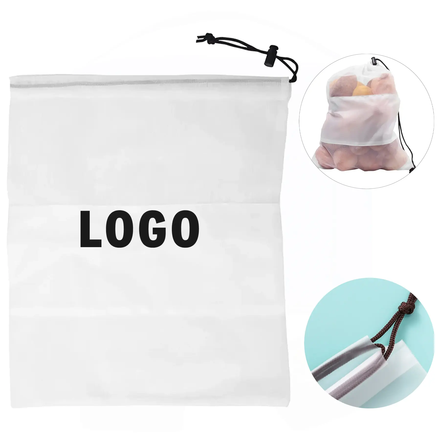 Personalized Micro Mesh Drawstring Pouch 2