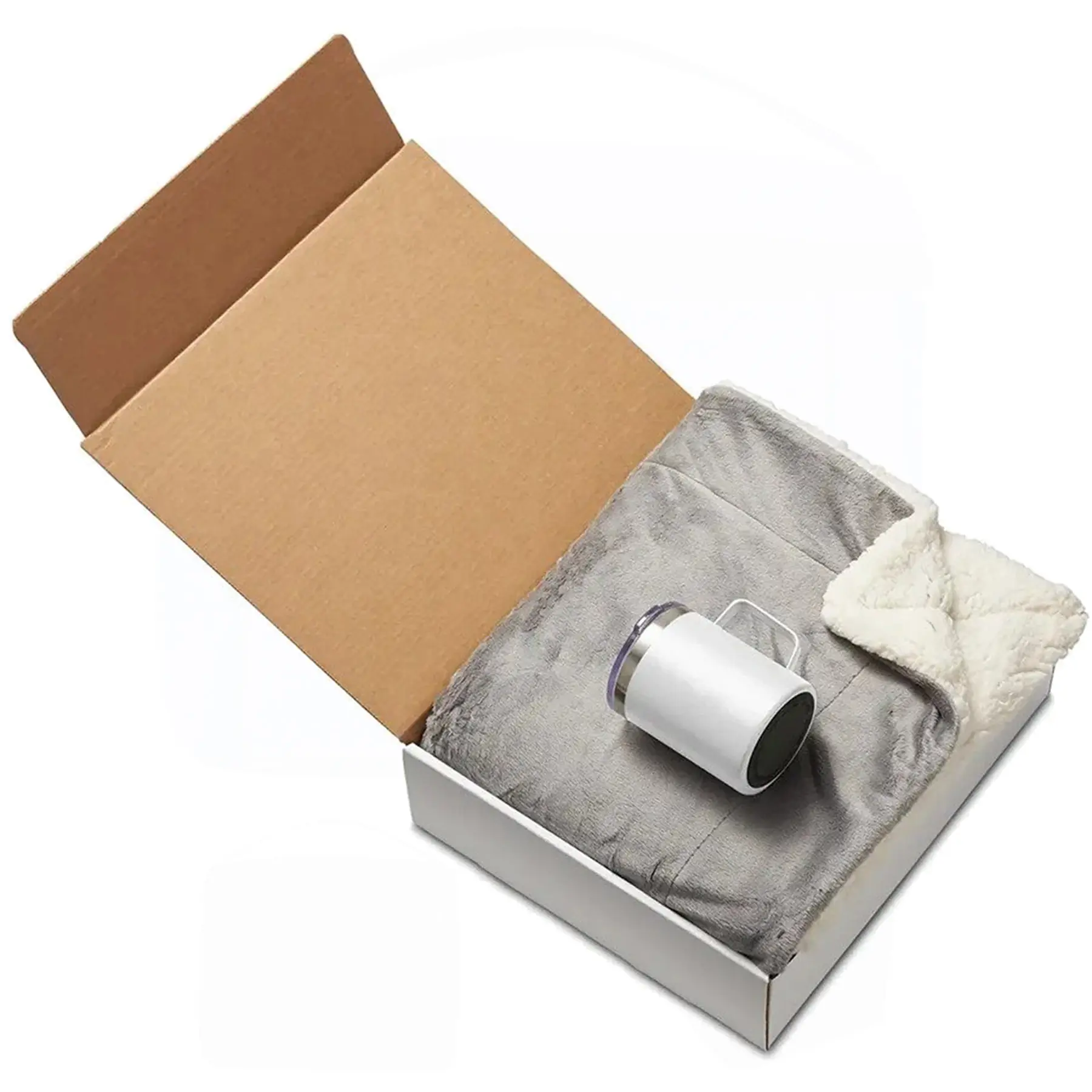 Soft Sherpa Throw Insulated Mug Bundle