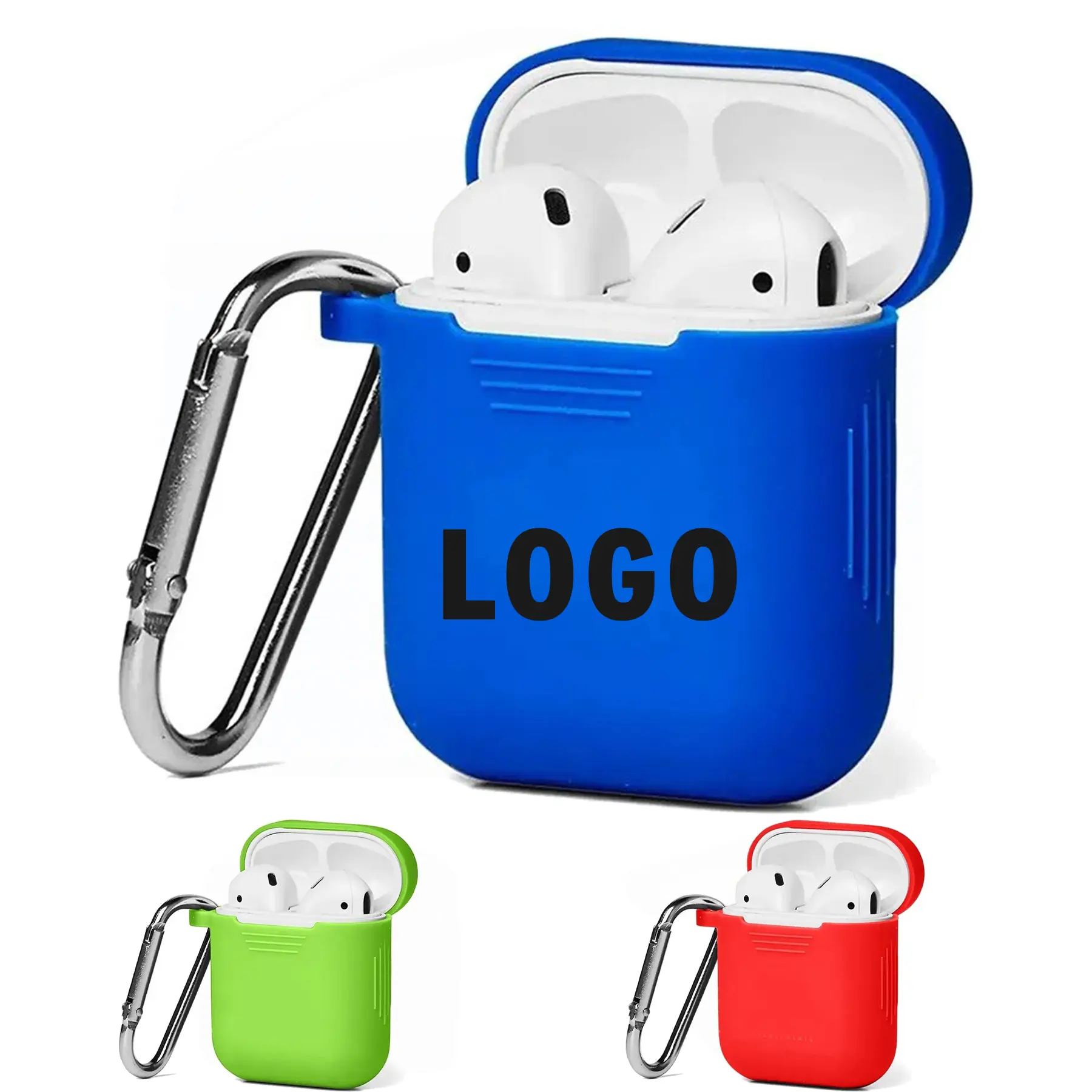Silicone Earbud Case Carabiner Clip 2