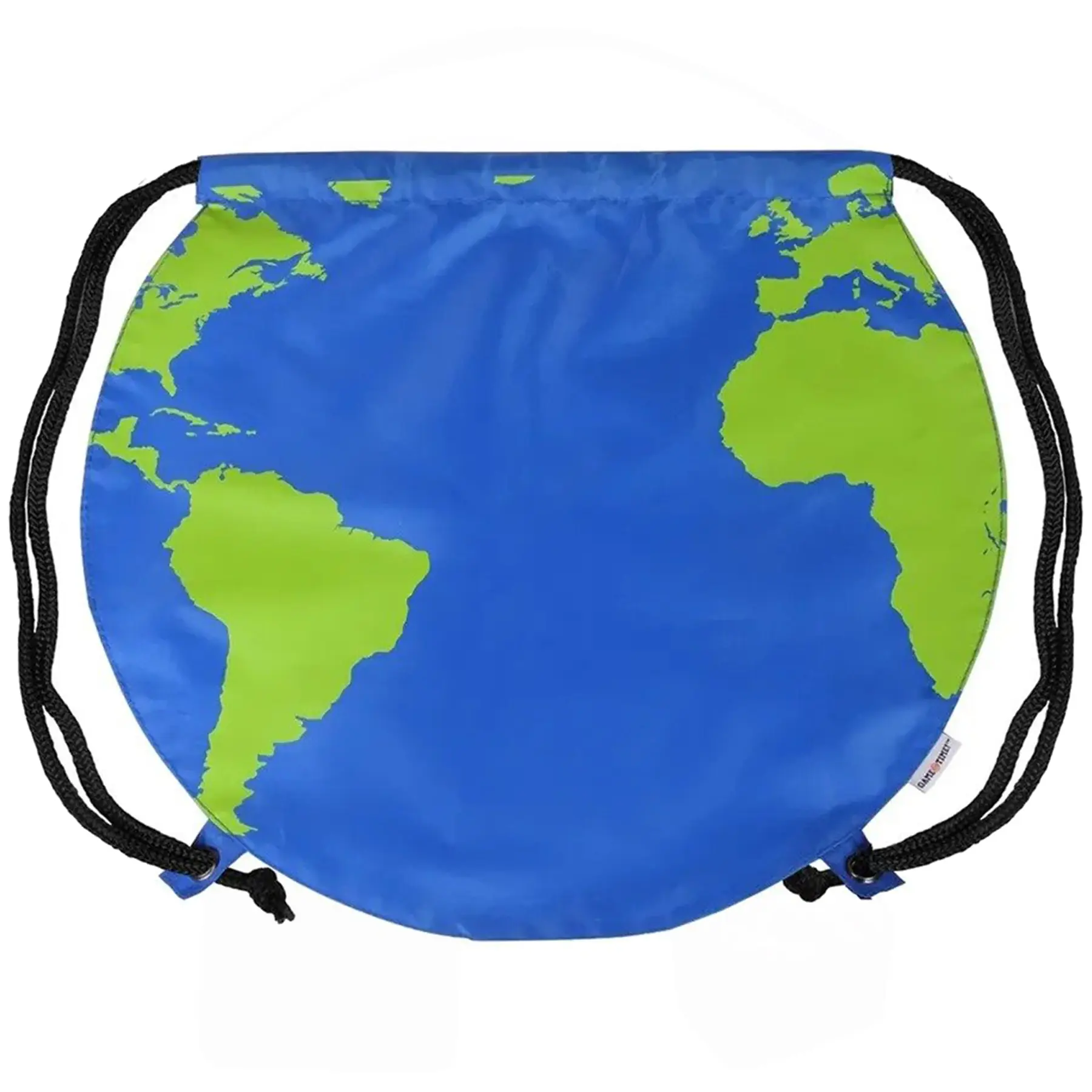 Earth Globe Recycled Polyester Drawstring Backpack