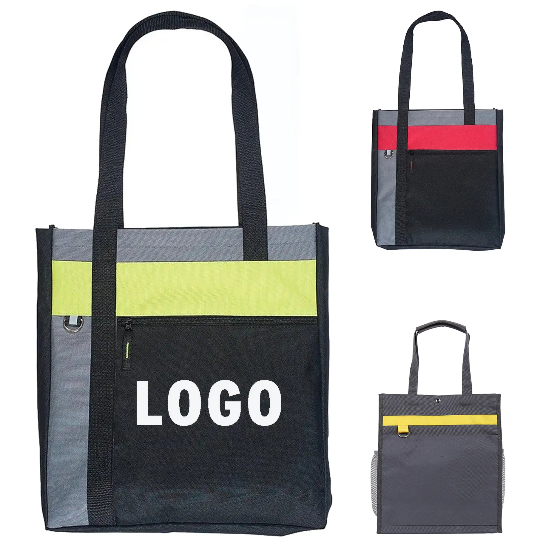 Color Block Polyester Tote 2