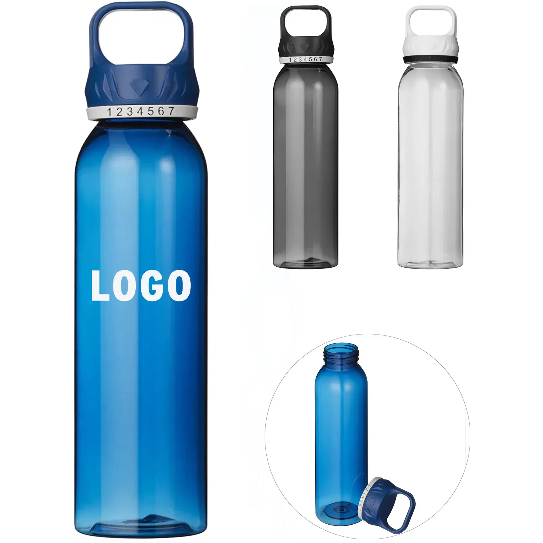 Hydration Goal Tracker Water Bottle 22 oz 2