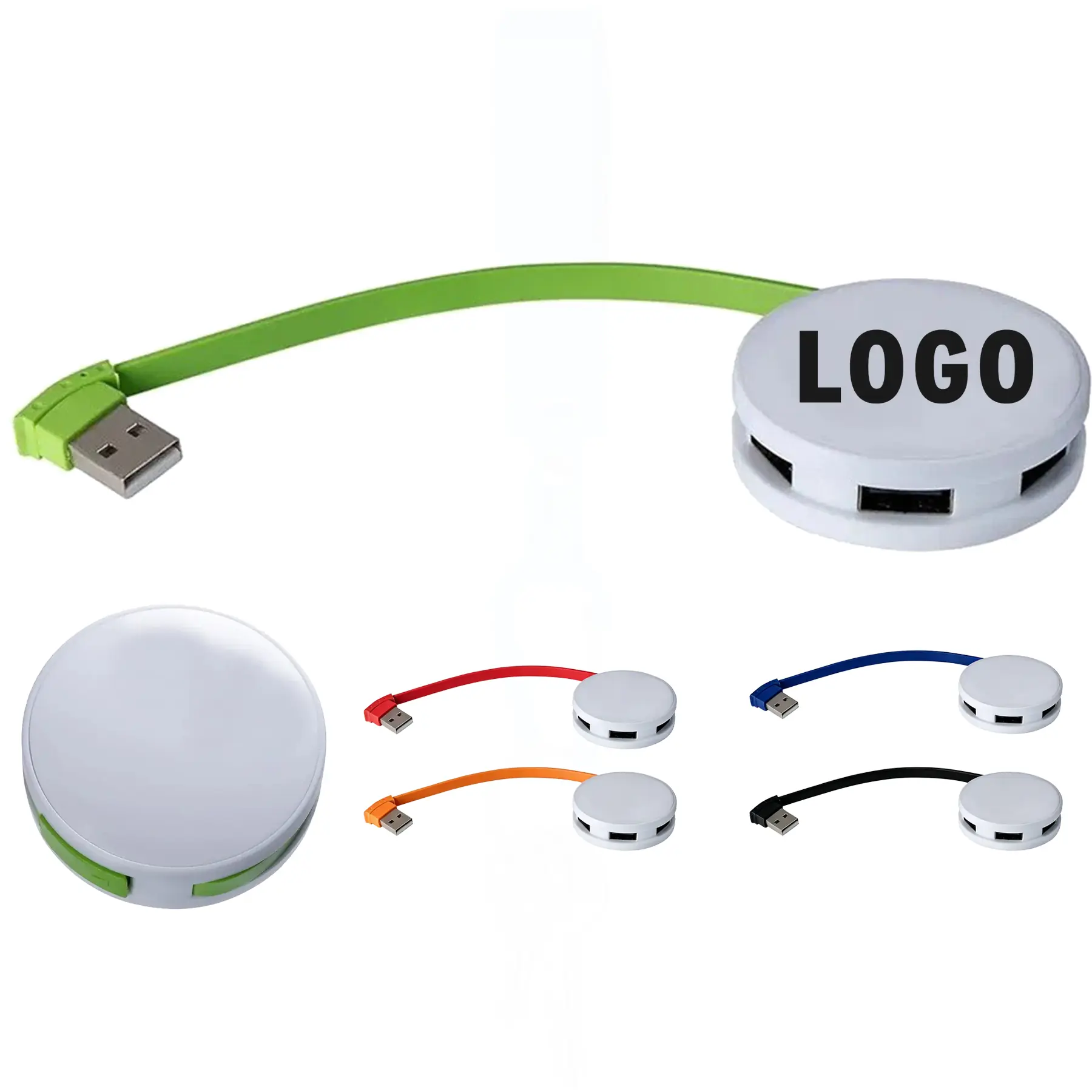 4 Port Round USB Hub 2