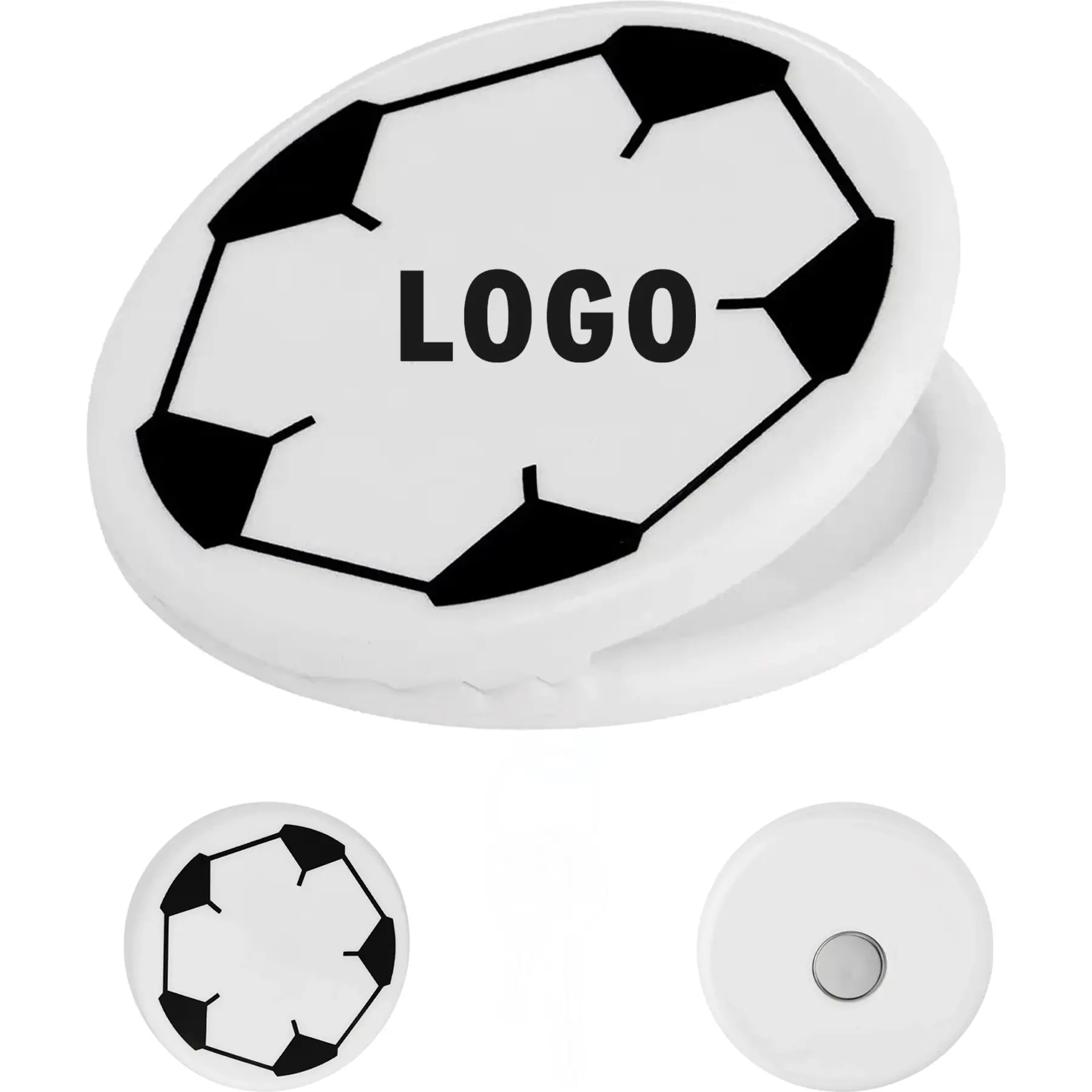 Soccer Themed Magnetic Memo Clip with Super Strong Back Magnet 2