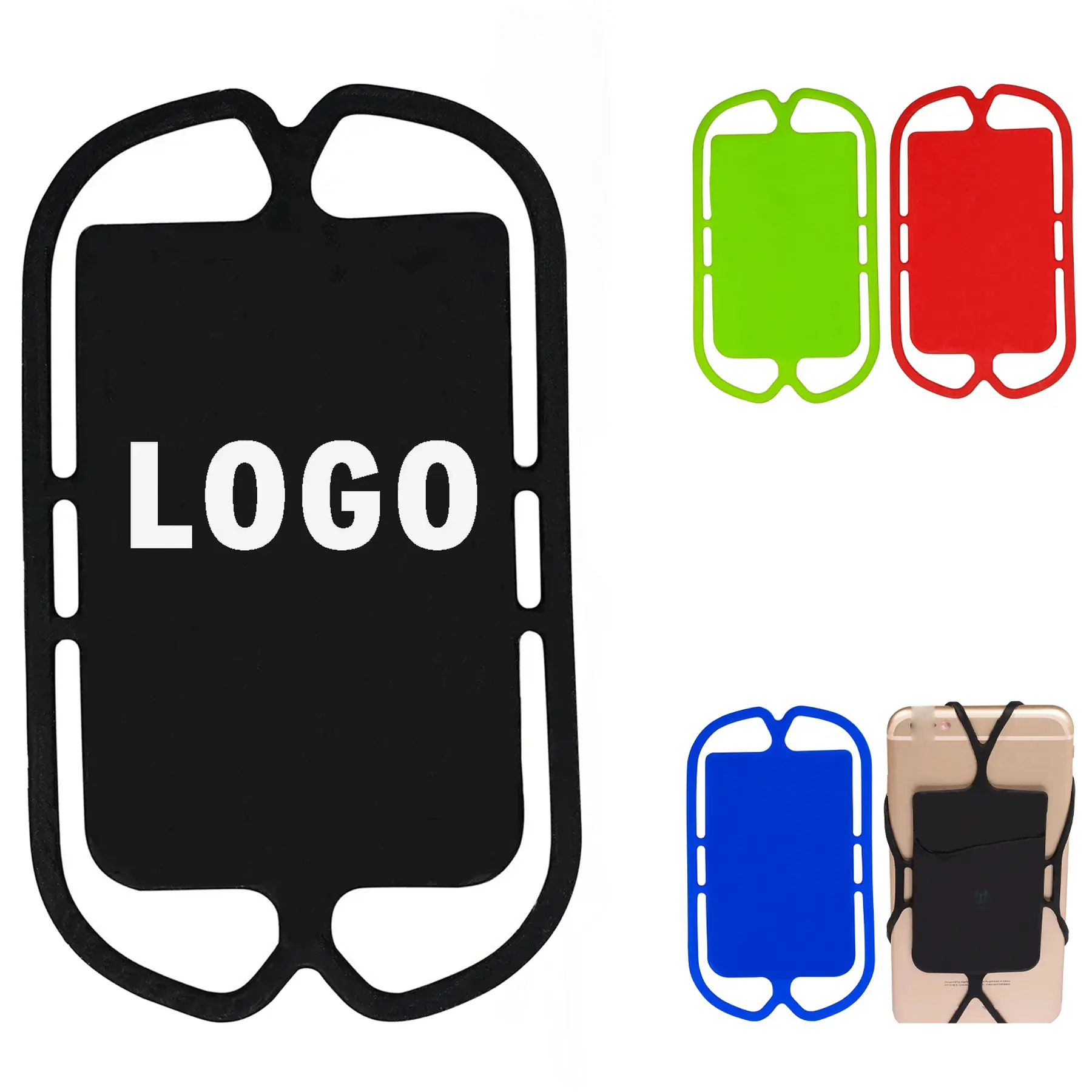 Flexible Silicone Phone Wallet with Card Storage 2