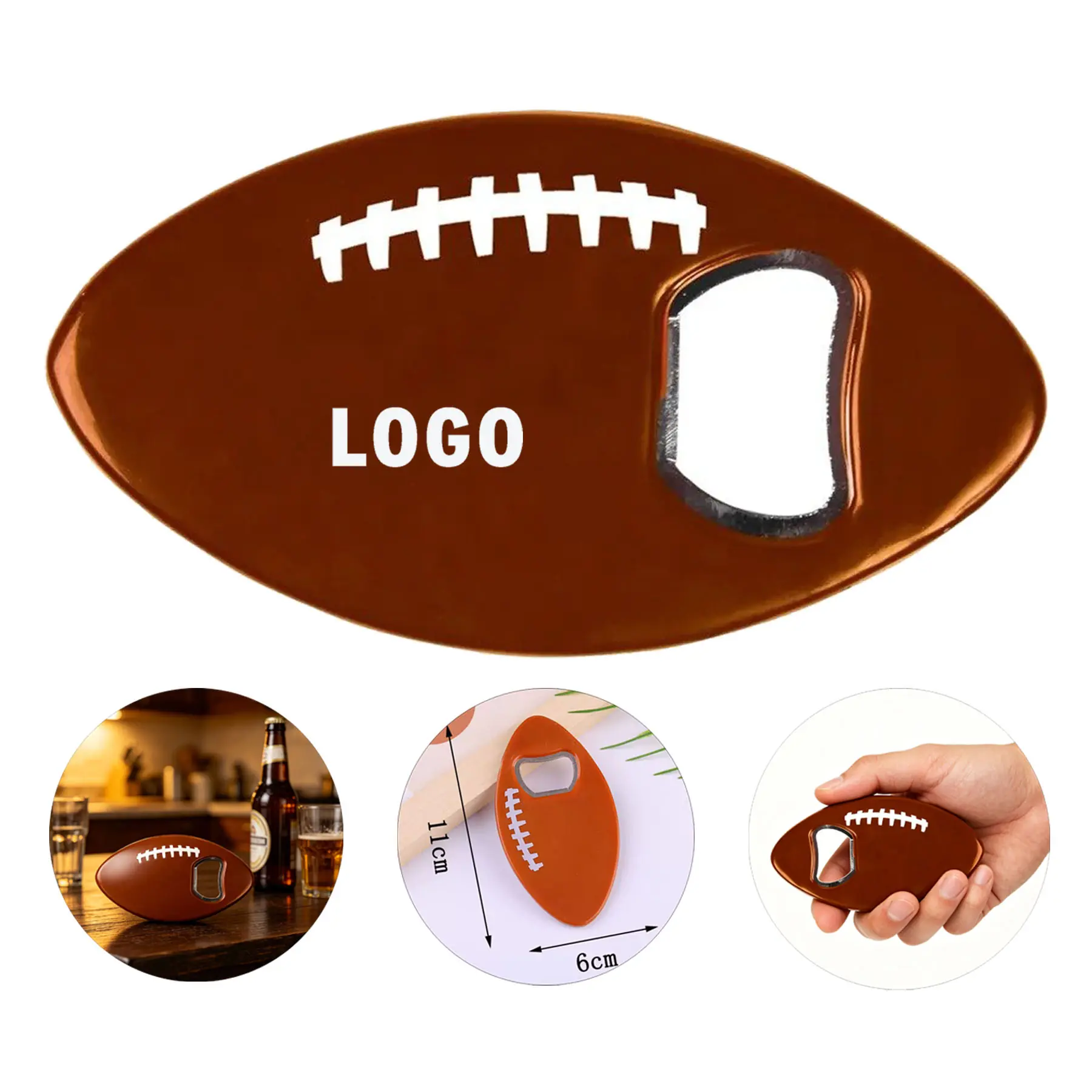 Soccer Ball Bottle Opener - Sturdy Plastic with Metal Cap Lifter for Beer Soda 2