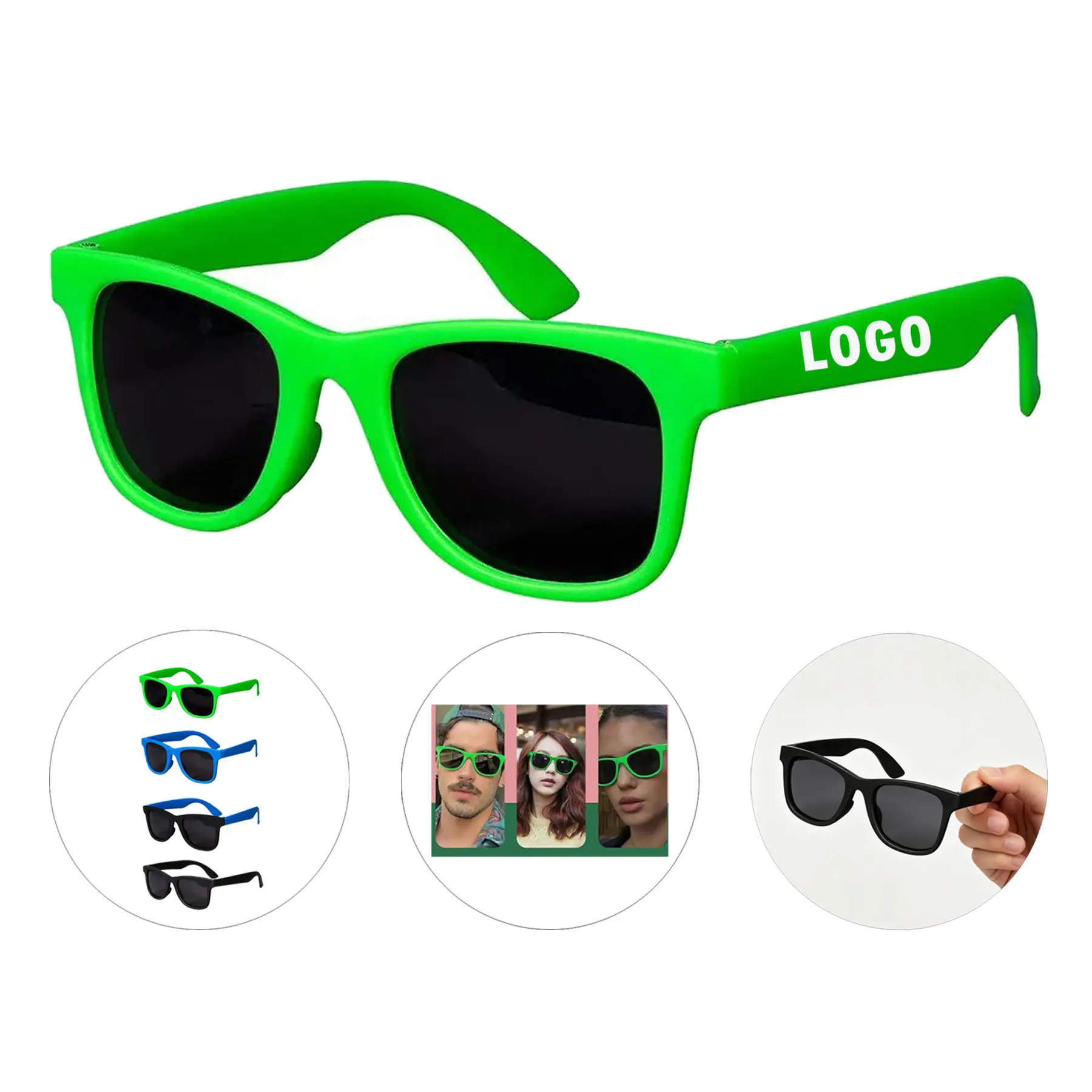 Kids Solid Color Matte Sunglasses 2