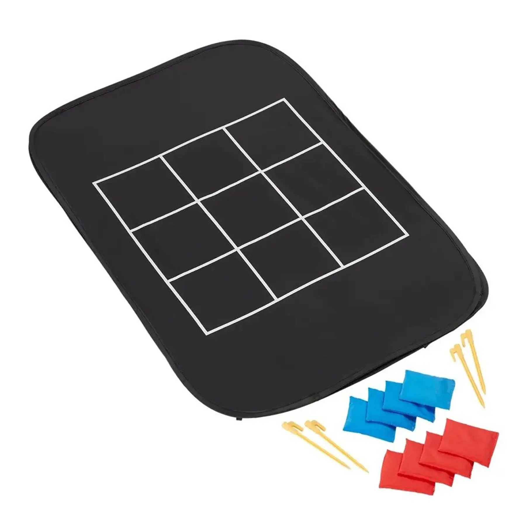 Portable Triple Game Set Cornhole Tic Tac Toe Point Toss Bag