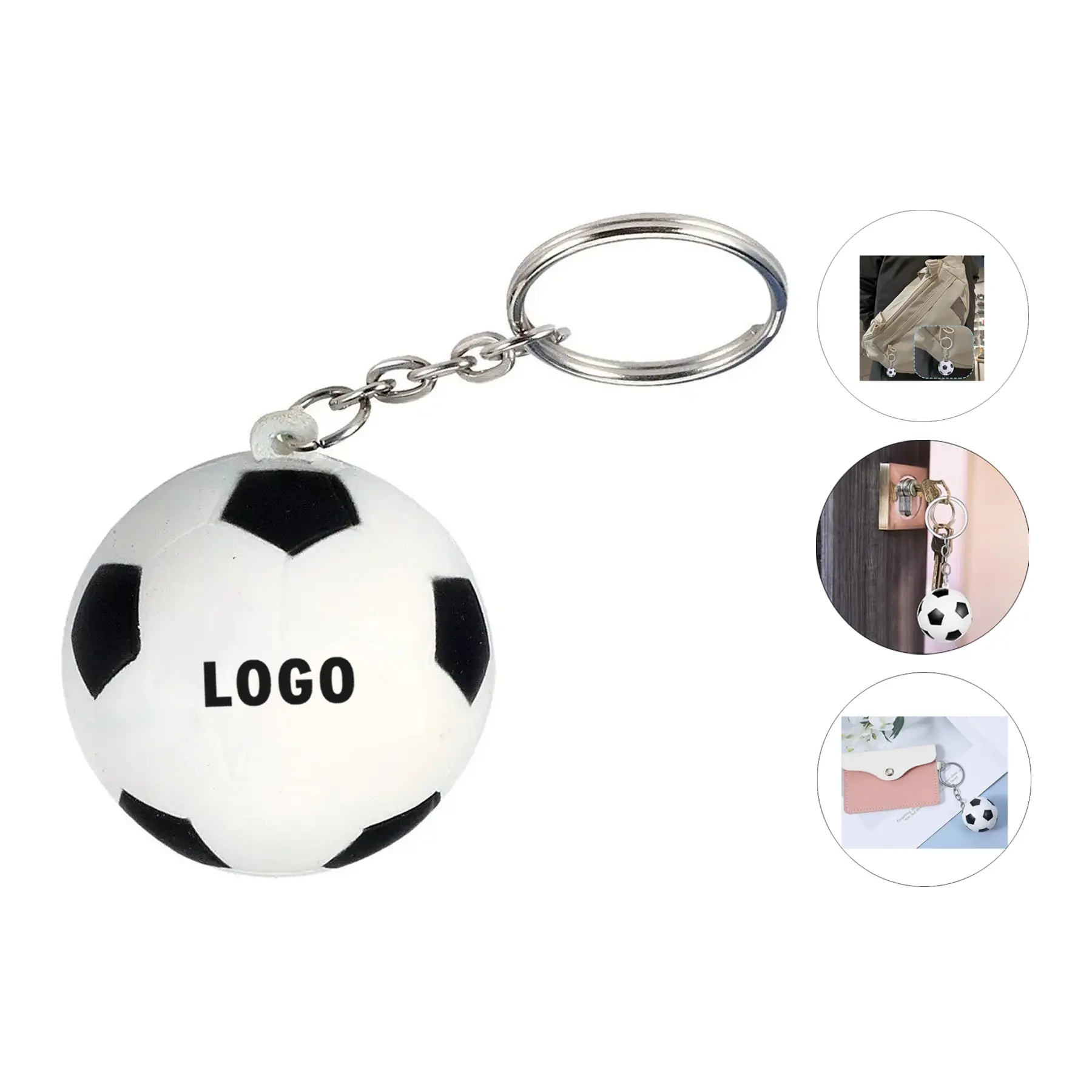 Custom Soccer Stress Ball Keychain for Promotional Giveaways 2