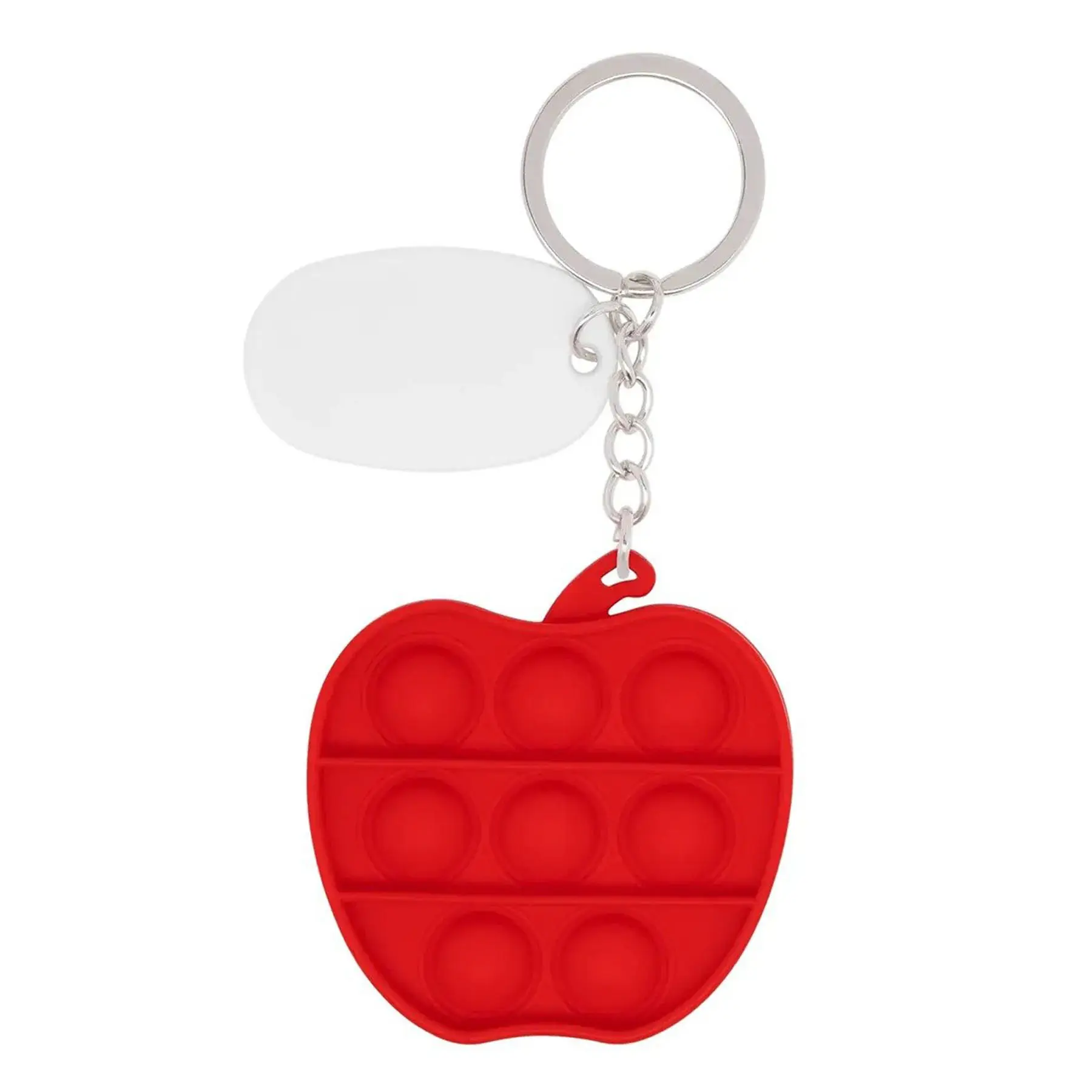Apple Silicone Pop Keychain Fidget Stress Relief