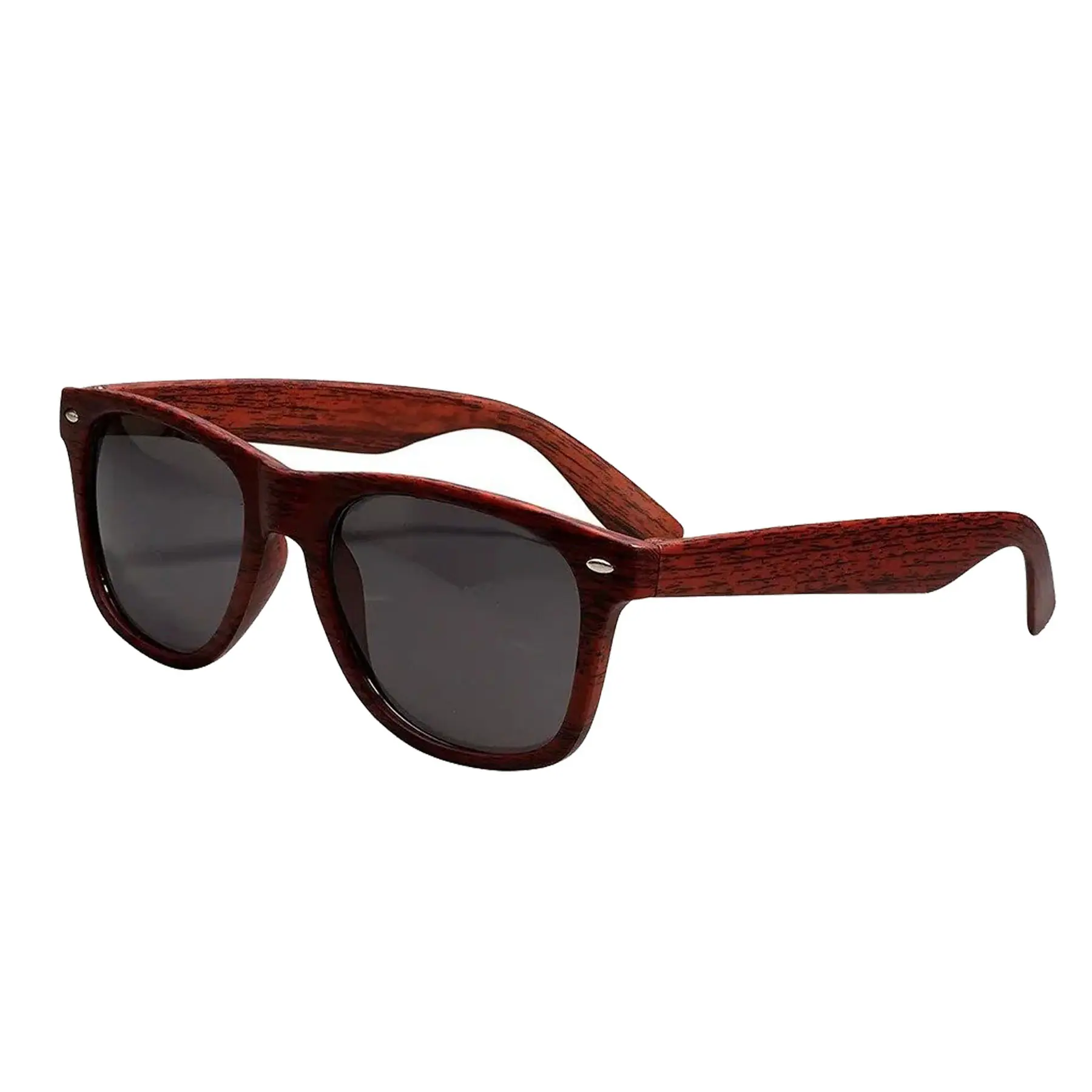 Retro Wood Grain Sunglasses Men Women UV Protection