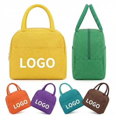Insulated Fabric Lunch Tote with Dual Handles | 6-Can Capacity Thermal Food Carrier
